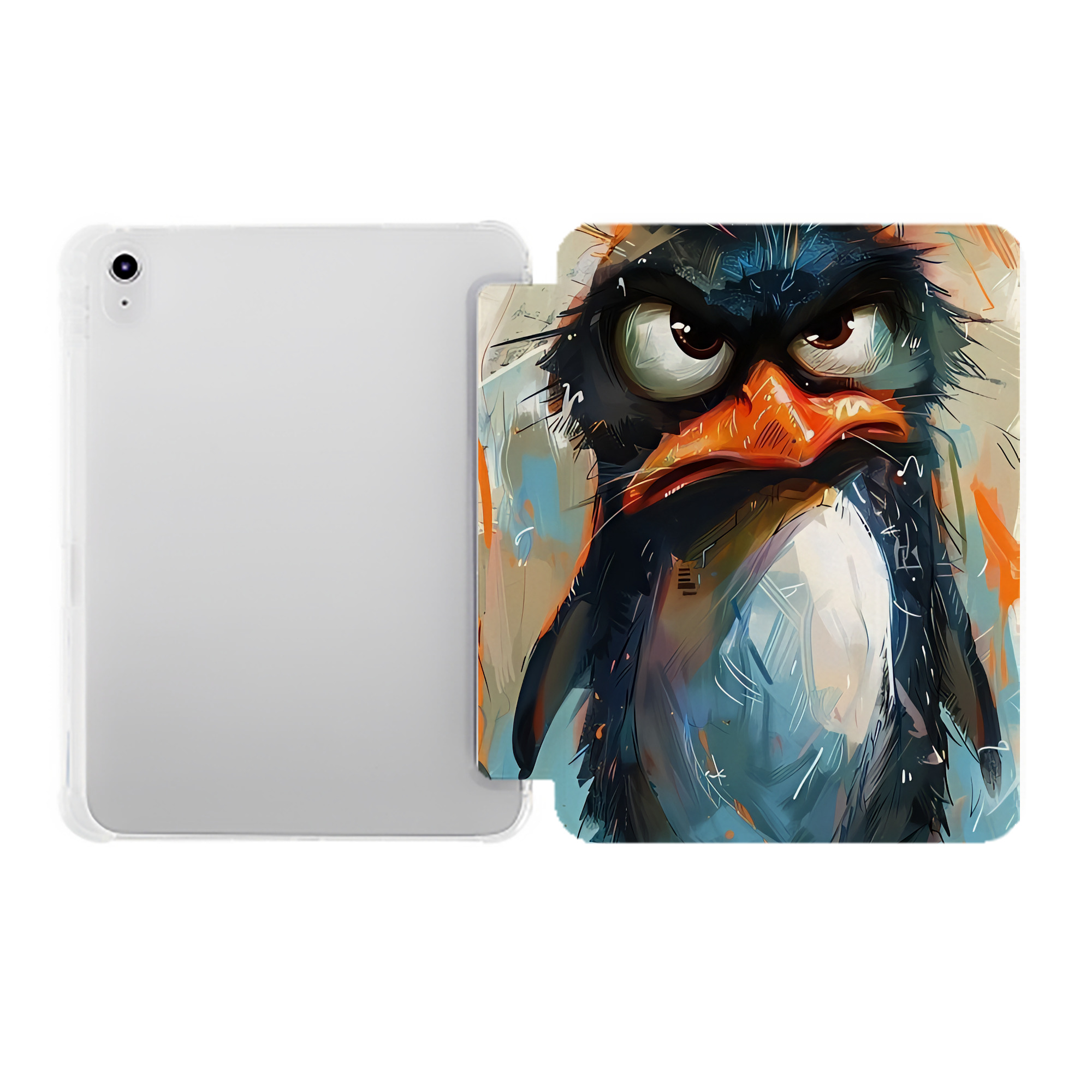 （画像用） Angry Birds アングリーバード IPad ケース ペン収納付き 三つ折りスタンド PUレザー×シリコン 対応機種9.5/10.5/10.9インチ